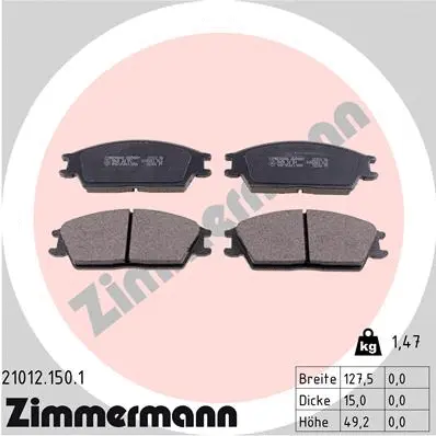 Brake Pad Set, disc brake (21012.150.1)