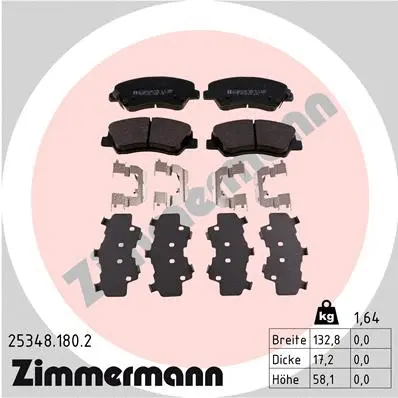 Brake Pad Set, disc brake (25348.180.2)