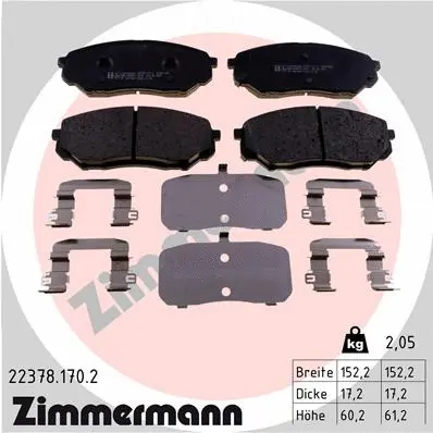Brake Pad Set, disc brake (22378.170.2)