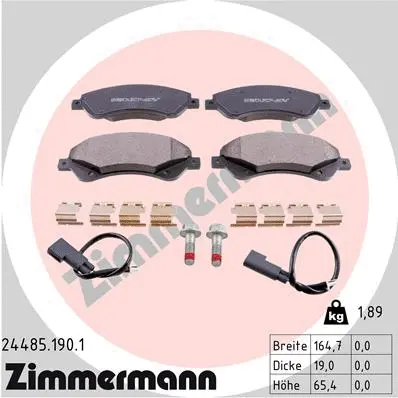 Brake Pad Set, disc brake (24485.190.1)