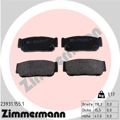 Brake Pad Set, disc brake (23931.155.1)
