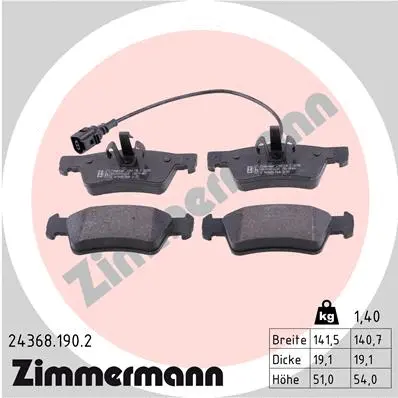 Brake Pad Set, disc brake (24368.190.2)