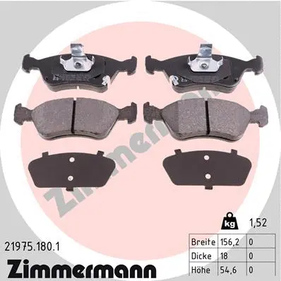 Brake Pad Set, disc brake (21975.180.1)
