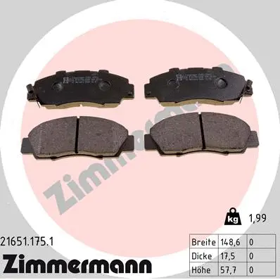 Brake Pad Set, disc brake (21651.175.1)
