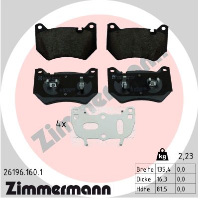 Brake Pad Set, disc brake (26196.160.1)