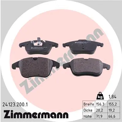 Brake Pad Set, disc brake (24123.200.1)
