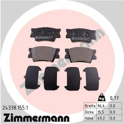 Brake Pad Set, disc brake (24338.155.1)