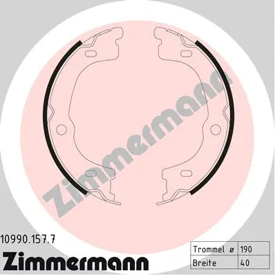Brake Shoe Set, parking brake (10990.157.7)