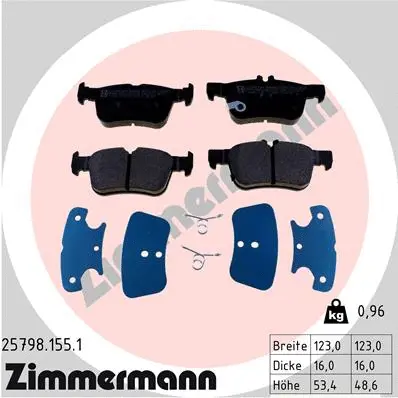 Brake Pad Set, disc brake (25798.155.1)