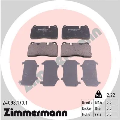 Brake Pad Set, disc brake (24098.170.1)