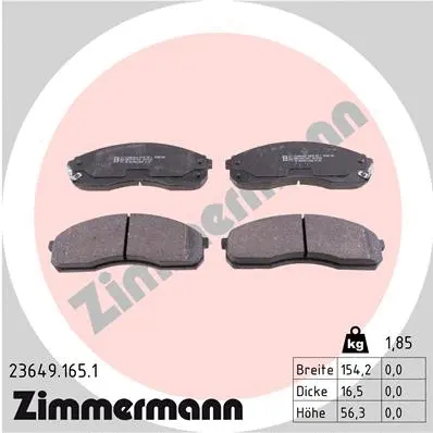 Brake Pad Set, disc brake (23649.165.1)