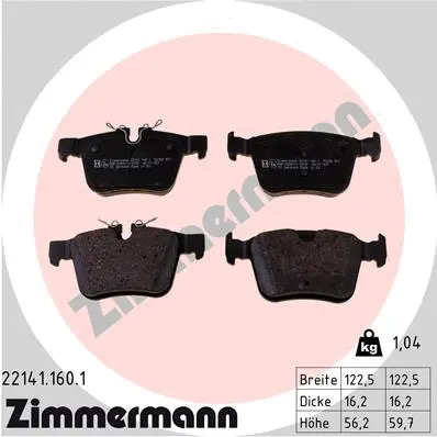 Brake Pad Set, disc brake (22141.160.1)