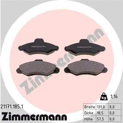 Brake Pad Set, disc brake (21171.185.1)