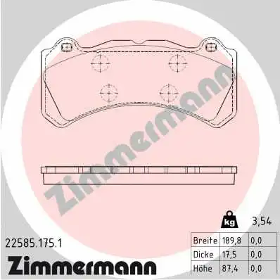 Brake Pad Set, disc brake (22585.175.1)