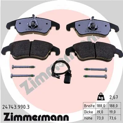 Brake Pad Set, disc brake (24743.990.3)
