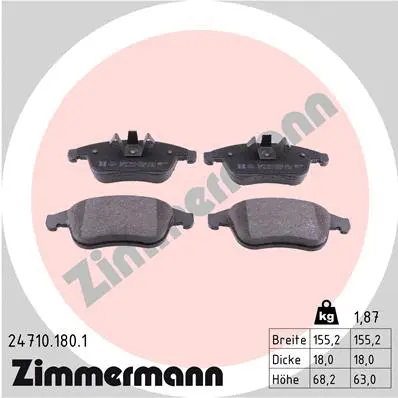 Brake Pad Set, disc brake (24710.180.1)