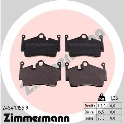 Brake Pad Set, disc brake (24541.155.9)