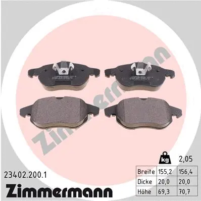 Brake Pad Set, disc brake (23402.200.1)