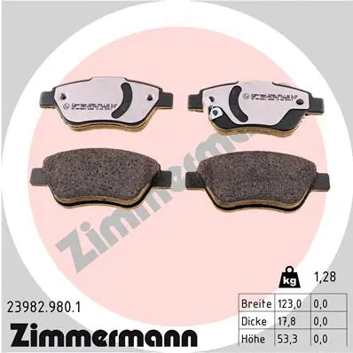 Brake Pad Set, disc brake (23982.980.1)