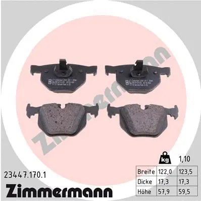 Brake Pad Set, disc brake (23447.170.1)