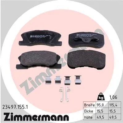Brake Pad Set, disc brake (23497.155.1)