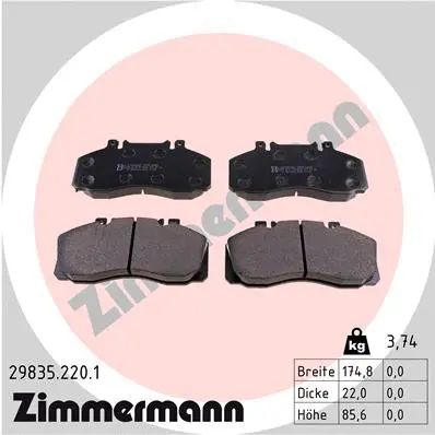 Brake Pad Set, disc brake (29835.220.1)