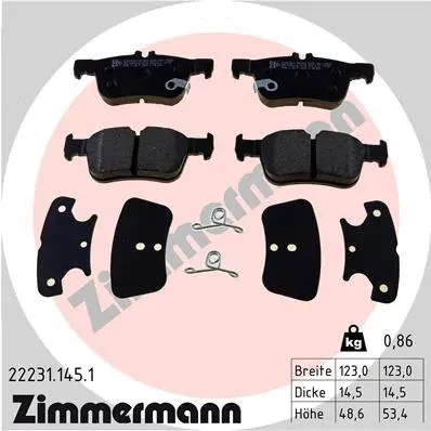 Brake Pad Set, disc brake (22231.145.1)