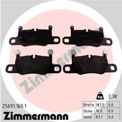 Brake Pad Set, disc brake (25691.160.1)