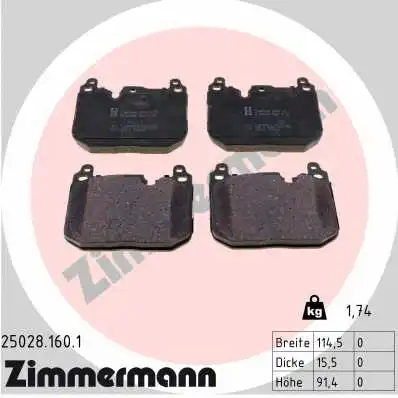 Brake Pad Set, disc brake (25028.160.1)