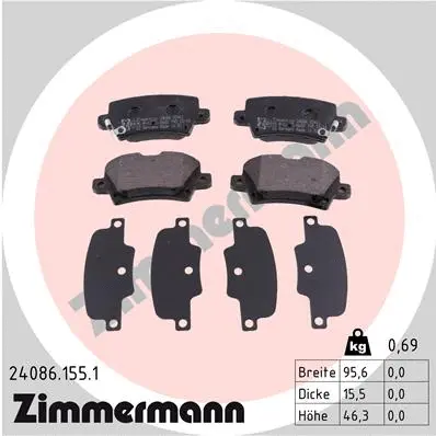 Brake Pad Set, disc brake (24086.155.1)