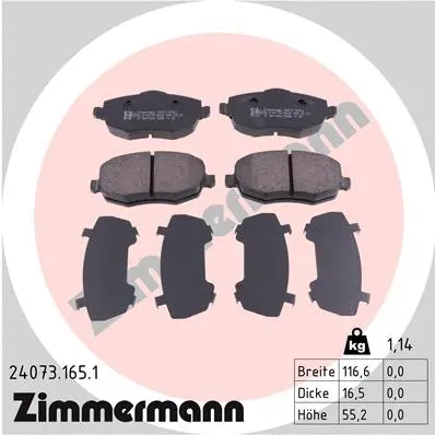 Brake Pad Set, disc brake (24073.165.1)