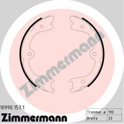 Brake Shoe Set, parking brake (10990.157.1)