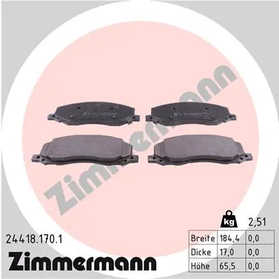 Brake Pad Set, disc brake (24418.170.1)