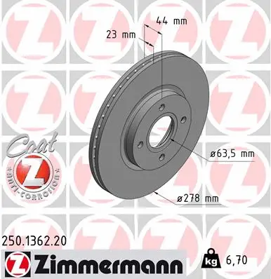 Brake Disc (250.1362.20)