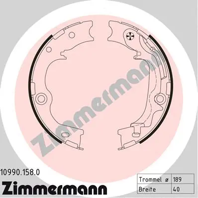 Brake Shoe Set, parking brake (10990.158.0)
