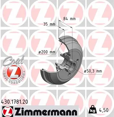 Brake Drum (430.1781.00)