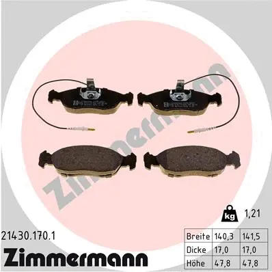 Brake Pad Set, disc brake (21430.170.1)