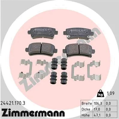 Brake Pad Set, disc brake (24421.170.3)