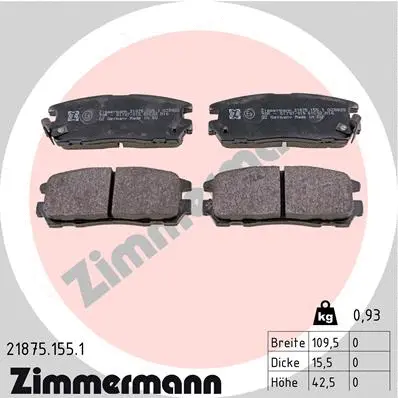 Brake Pad Set, disc brake (21875.155.1)