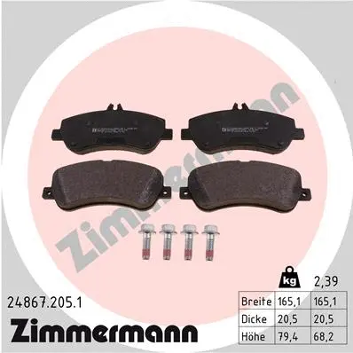 Brake Pad Set, disc brake (24867.205.1)