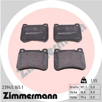 Brake Pad Set, disc brake (23945.165.1)