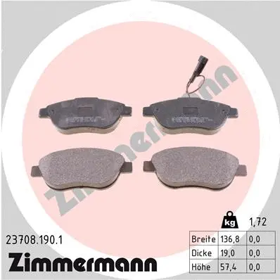 Brake Pad Set, disc brake (23708.190.1)