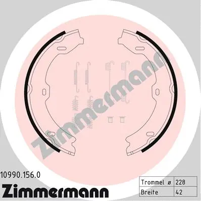 Brake Shoe Set, parking brake (10990.156.0)