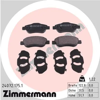 Brake Pad Set, disc brake (24072.175.1)