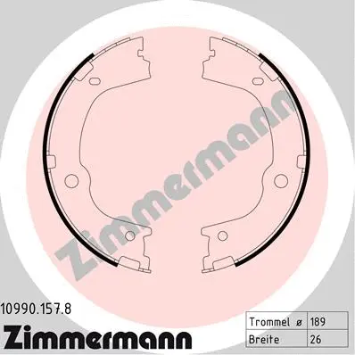 Brake Shoe Set, parking brake (10990.157.8)