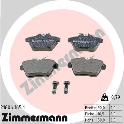 Brake Pad Set, disc brake (21606.165.1)