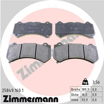 Brake Pad Set, disc brake (25849.160.1)