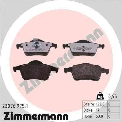 Brake Pad Set, disc brake (23076.975.1)
