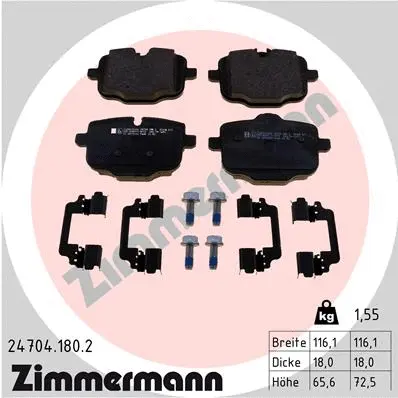 Brake Pad Set, disc brake (24704.180.2)