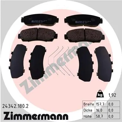 Brake Pad Set, disc brake (24342.180.2)